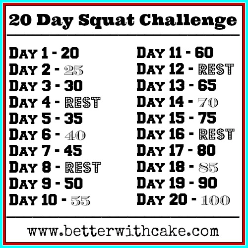 Fit Friday Fun – 20 Day Squat Challenge