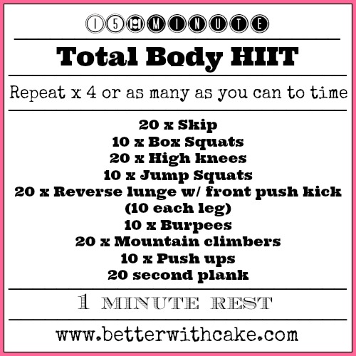 Fit Friday Fun – 15 minute Total Body HIIT